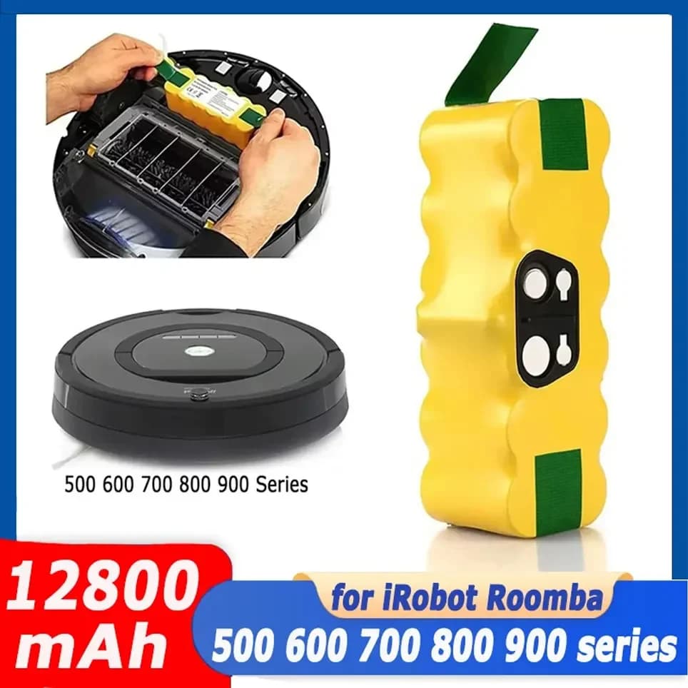 Batería Recargable para iRobot Roomba, 14.4V 12800mAh, Compatible con las Series 500, 550, 560, 600, 650, 698, 780, 876, 900, Batería para