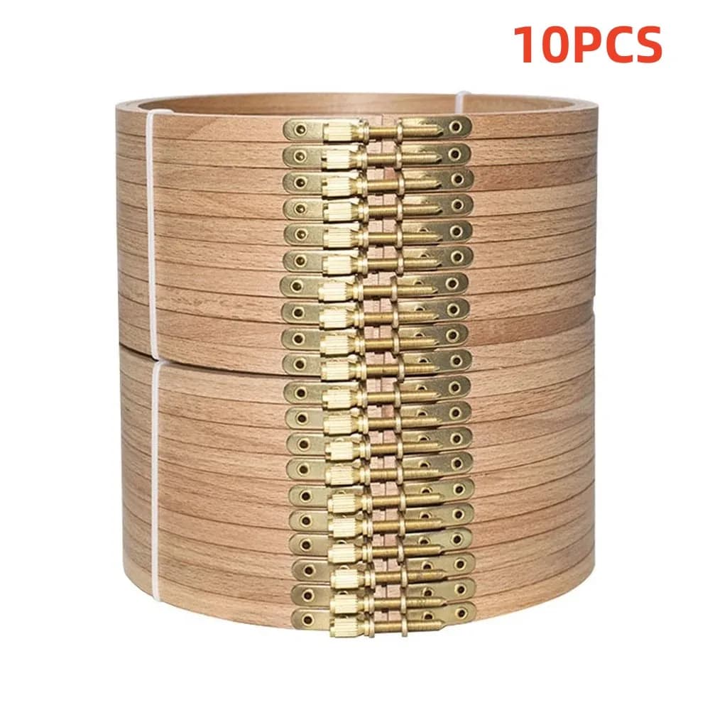 Lote de 10 Aros Redondos de Madera de Haya para Bordado, de 3 a 12 Pulgadas de Diámetro, Aros para Punto de Cruz, Herramientas para Bordado Artesanal