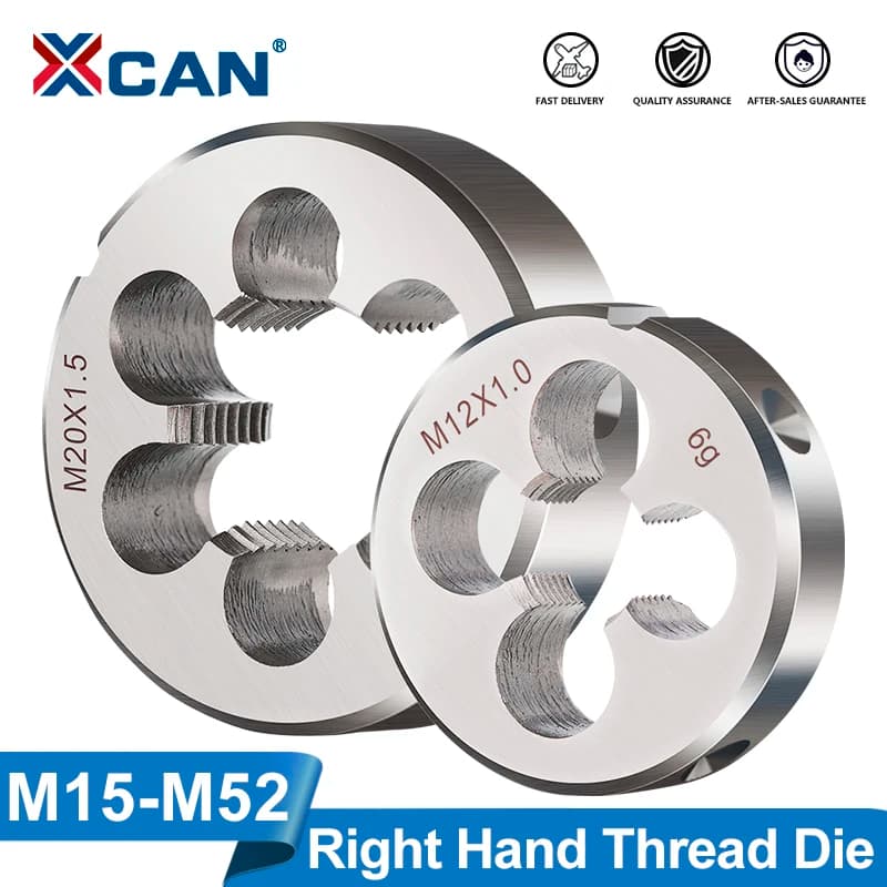 XCAN-troquel de rosca M15-M52, herramientas de corte de roscado de Metal, tornillo métrico de mano derecha de acero de aleación