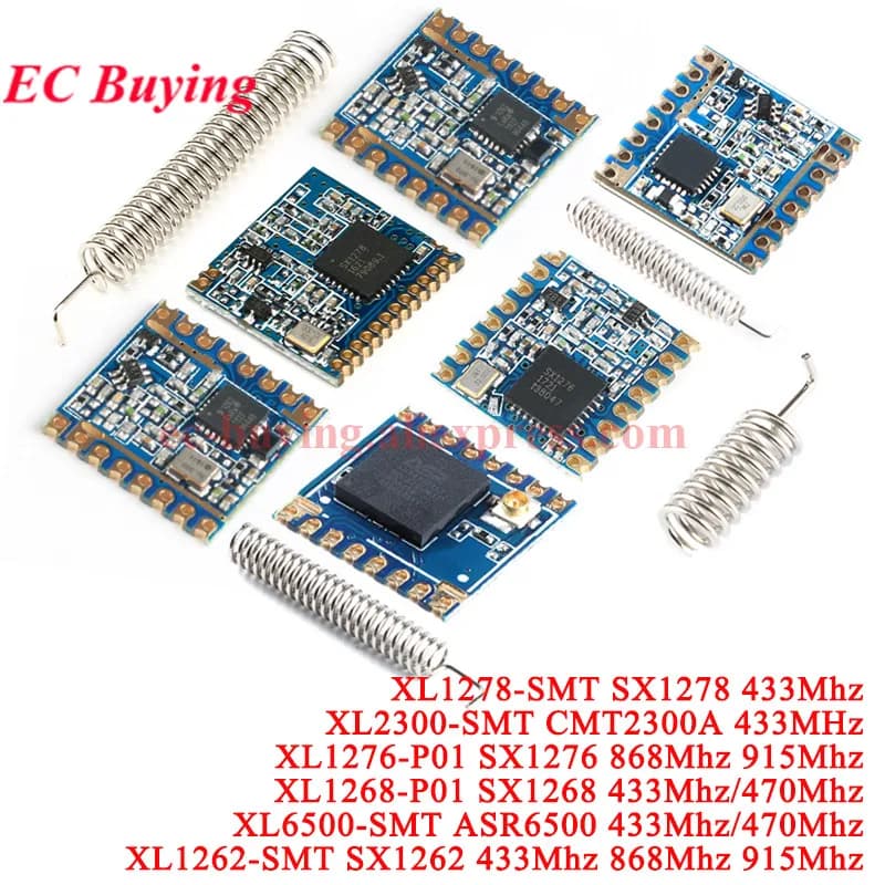 1-5 uds SX1262 SX1276 SX1278 CMT2300A ASR6500 433 433Mhz/470Mhz 868Mhz 915Mhz 1262 LORA/GFSK módulo inalámbrico Wifi de espectro extendido
