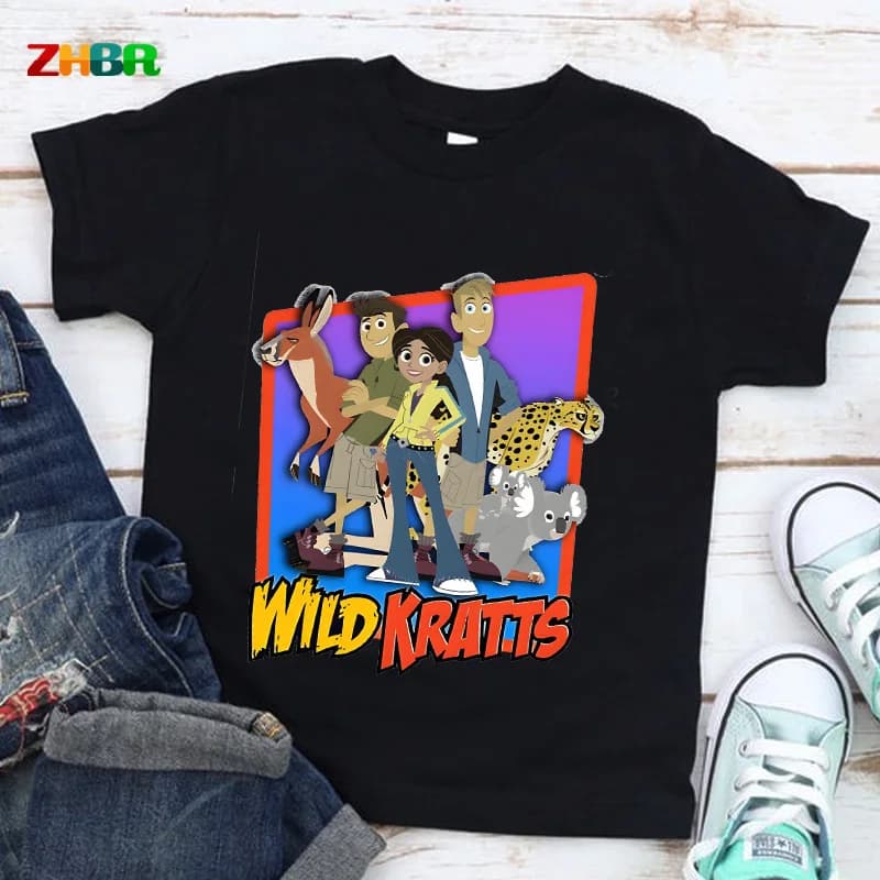 Camiseta Wild Kratts para Niños, Camisetas de Regalo para Fans, Camiseta con Diseño de Fan Art, Camiseta de Película para Niños, Ropa para Niños