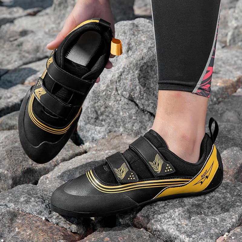 Zapatos de escalada profesionales para principiantes, para jóvenes y adultos, antideslizantes, duraderos, para entrenamiento en roca, para interiores