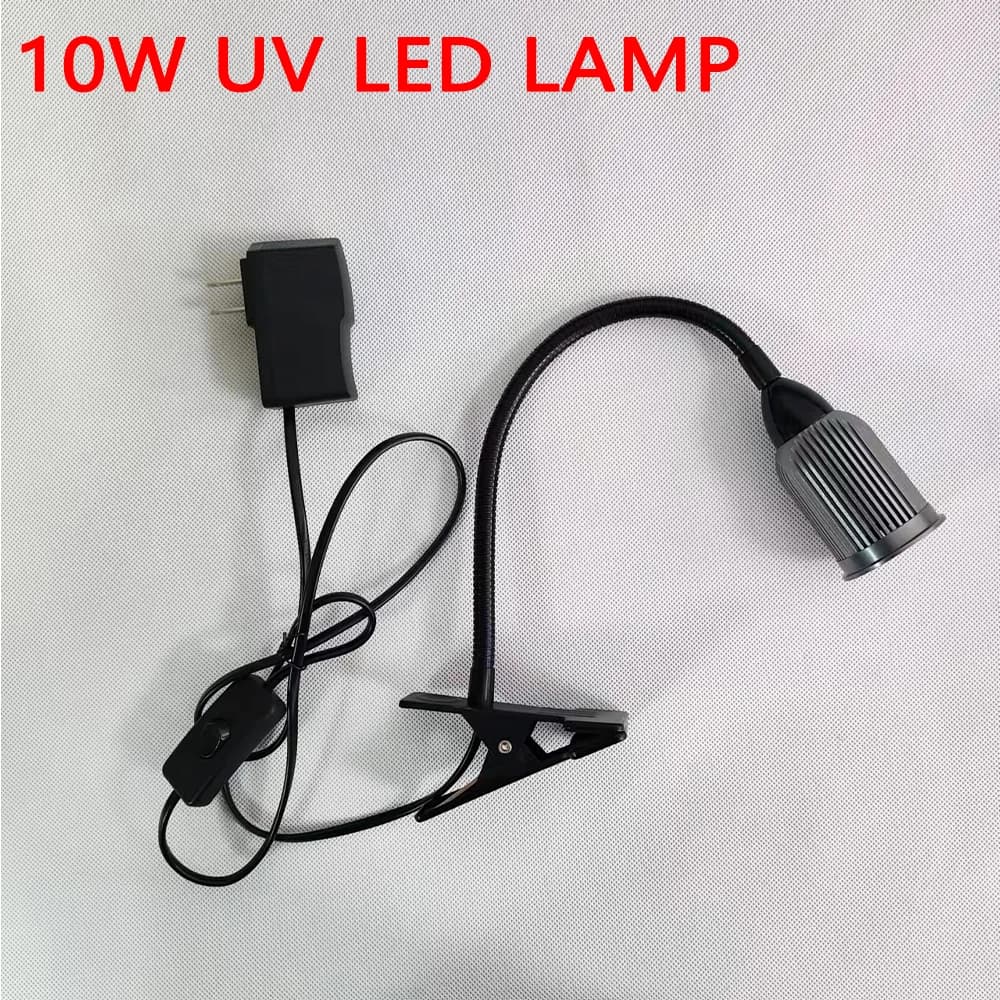 Lámpara de curado con punto de luz, 10W, UV, pegamento de tinta adhesiva sin sombras, lámpara de curado de uñas y pestañas