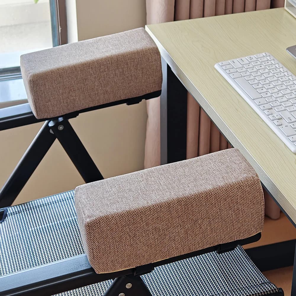 1 almohada de espuma de algodón y lino para codos, soporte para reposabrazos de silla de oficina, cojín para alivio de codos