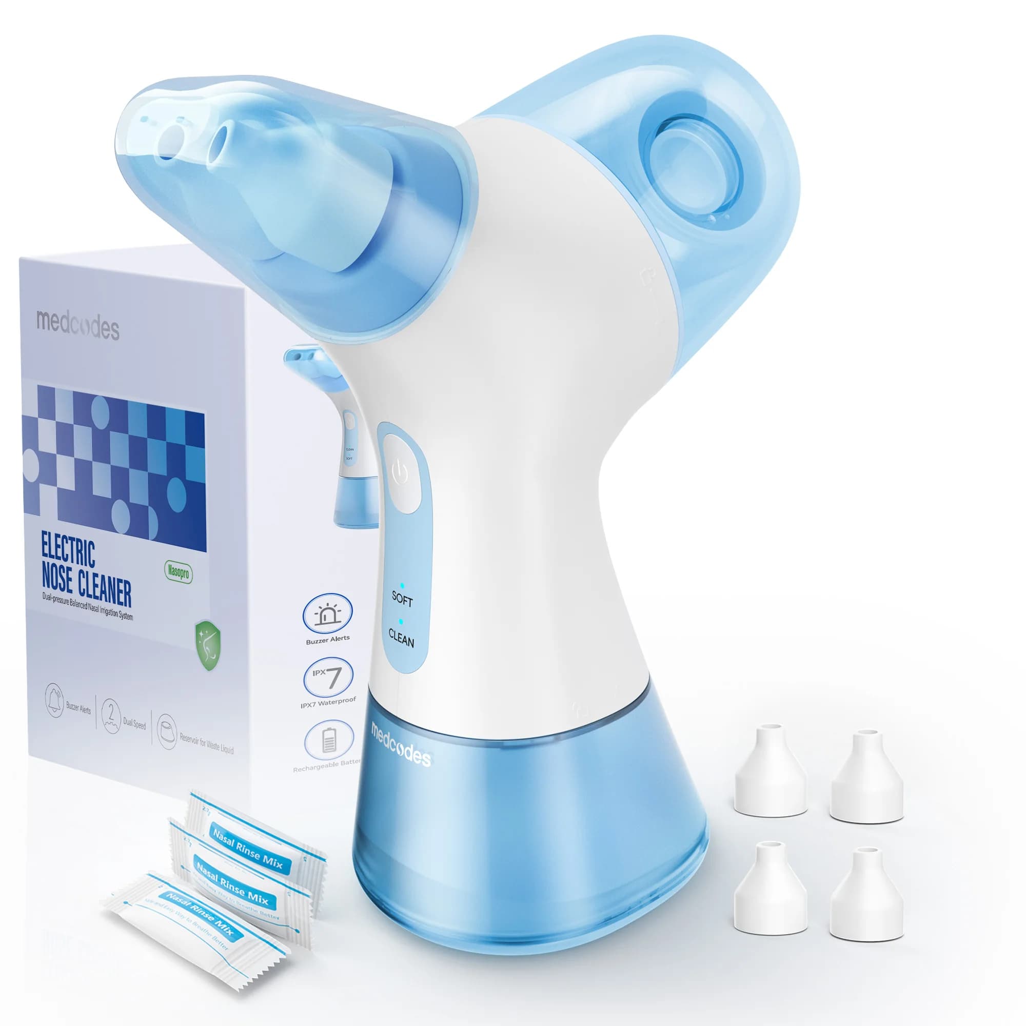 Sistema de Irrigación Nasal, Máquina de Lavado de Senos con Tanque de Agua y Tanque de Recolección de Residuos - Limpiador Nasal para Alivio de