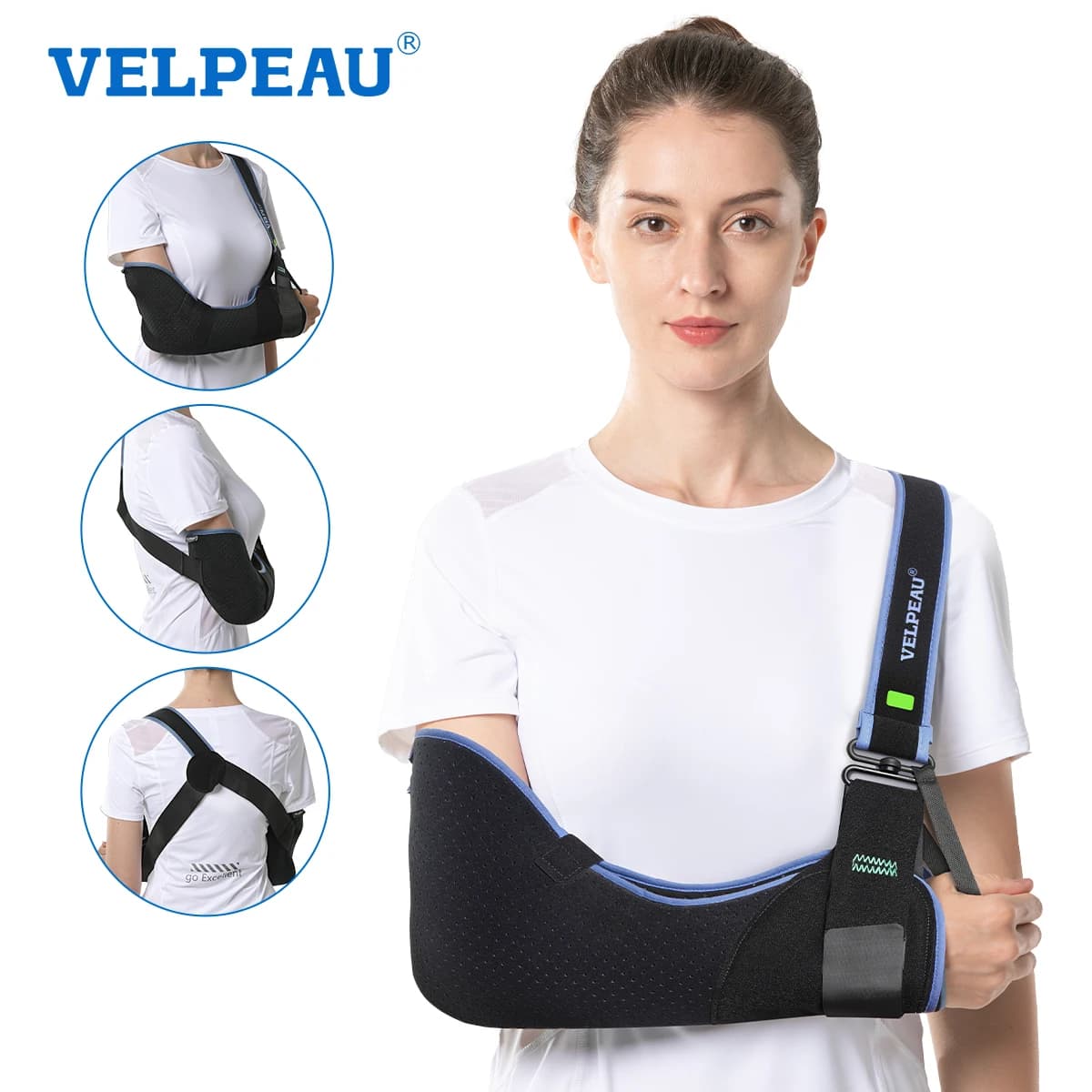 Soporte de Brazo VELPEAU para Lesiones de Codo, Fracturas y Dislocaciones, Inmovilizador de Hombro Médico Universal para Ambas Manos