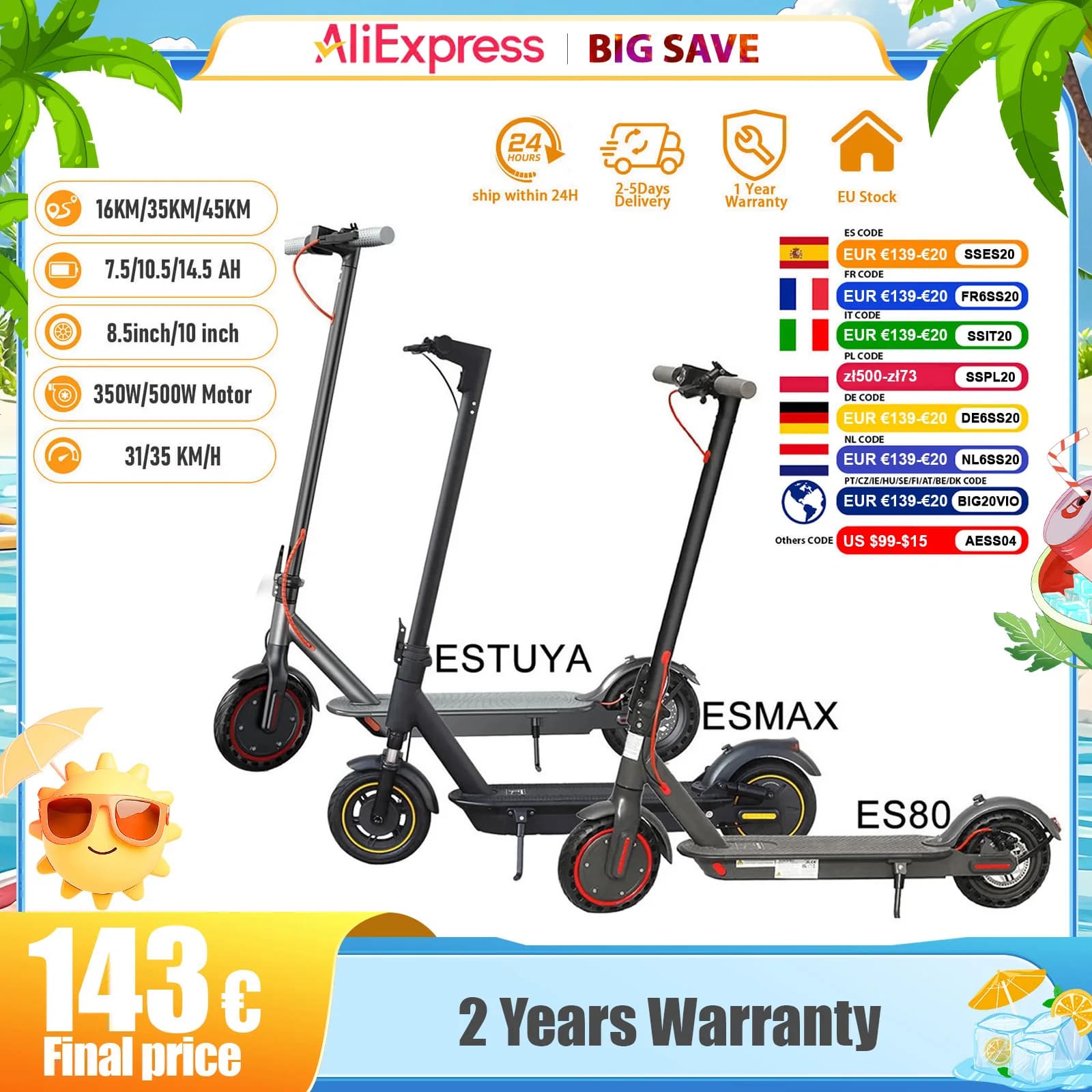 JUICEASE-patinete eléctrico portátil, 16/45KM, aplicación inteligente, 31/35 KM/H, velocidad rápida, 350W/1000W, resistente al agua, IP65,