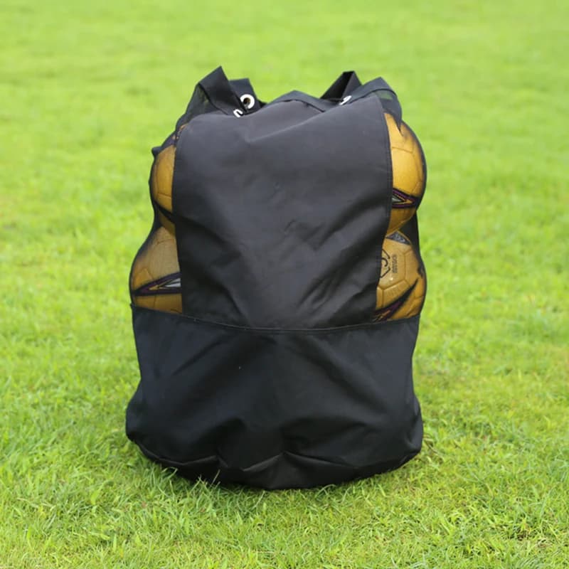 1 bolso de voleibol de baloncesto de fútbol de gran capacidad de un solo hombro grueso, bolsa de red, bolsa de almacenamiento, bolsa de pelota grande