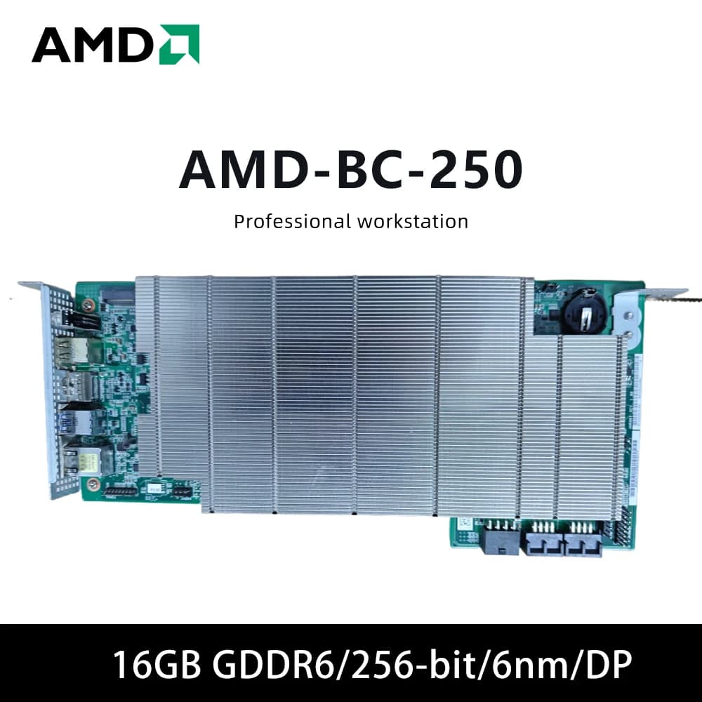 Tarjeta Gráfica AMD BC 250 Nueva, Memoria RAM de 16 GB GDDR6 de 256 bits, Interfaz de GPU Compatible con DP, para Computadoras de Escritorio y Juegos