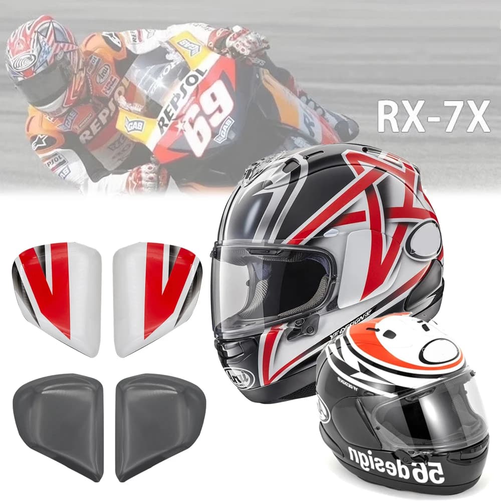 Conjunto de cubierta de protección para cascos de motocicleta, placa Base de visera para ARAI RX7X RX-7X Rx7x, accesorios para cascos
