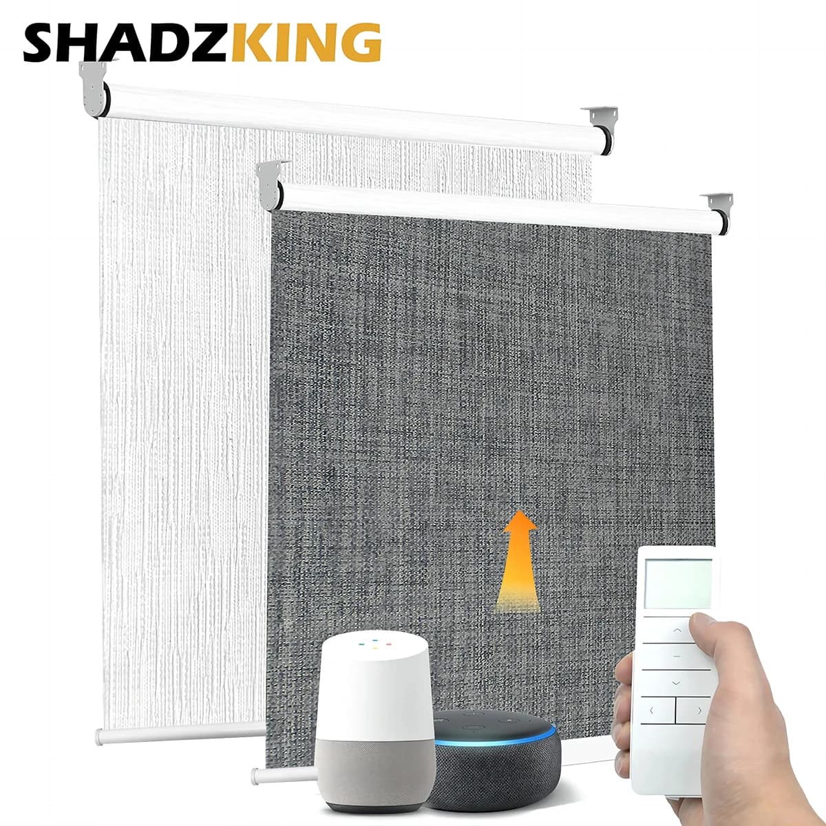Shadzking-tiendas enrollables de lujo para ventanas, persianas enrollables eléctricas motorizadas, Motor Wifi, persianas de ventana Alexa y Google