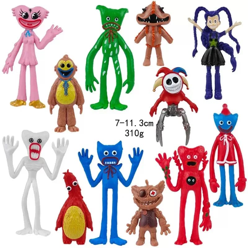 Nuevos juegos Poppy en sets de 8 y 12 piezas; Juego completo de muñecos de personajes, regalos de cumpleaños para niños y adultos, Navidad
