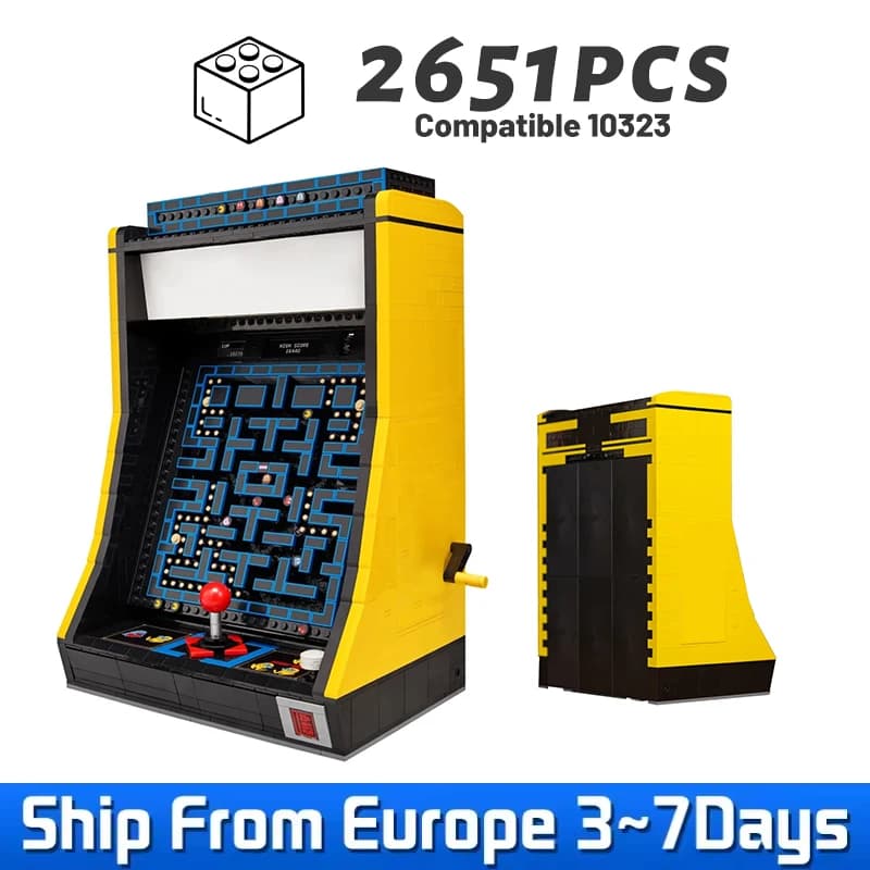 2651 Uds. Creativo Pac Arcade gabinete de bloques de construcción compatibles 10323 máquina de juego clásica montaje ladrillos juguete para niños