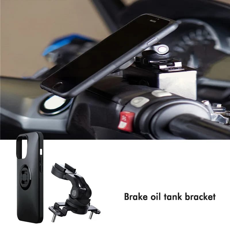 Soporte de tanque de aceite de freno de motocicleta, tapa de tanque de expansión para patinete, soporte para iPhone 11, 12, 13, 14, 15 Pro Max,