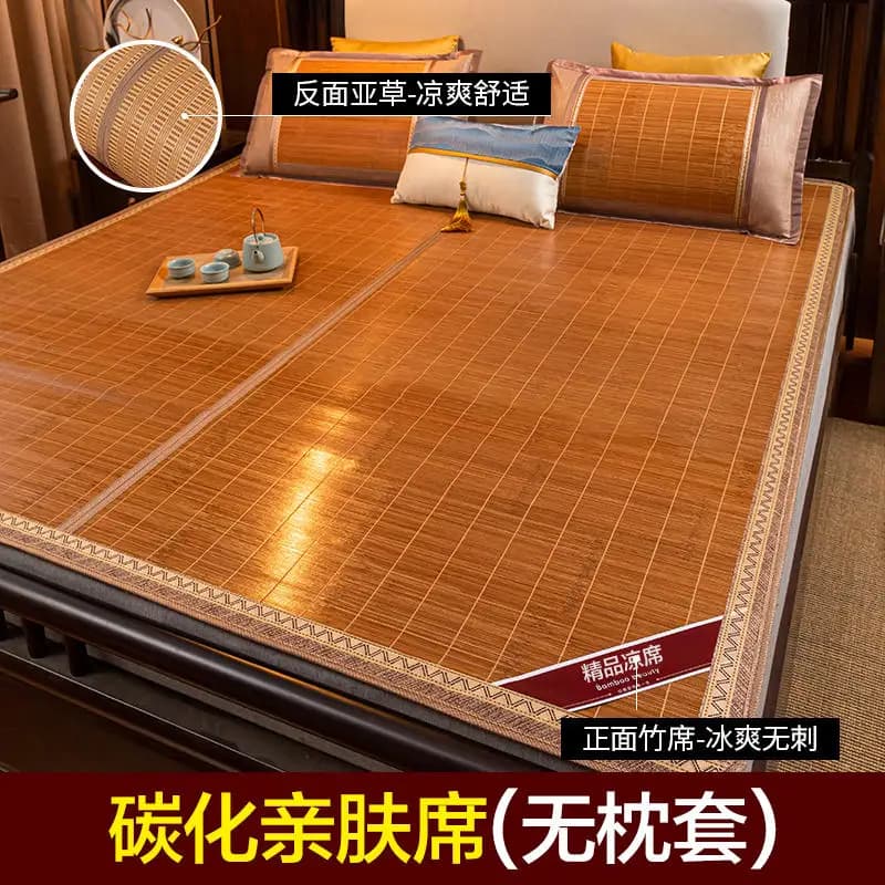 Estera para balcón, estera de bambú, cama doble de doble cara para el hogar, estera plegable de seda helada, cama individual para dormitorio de