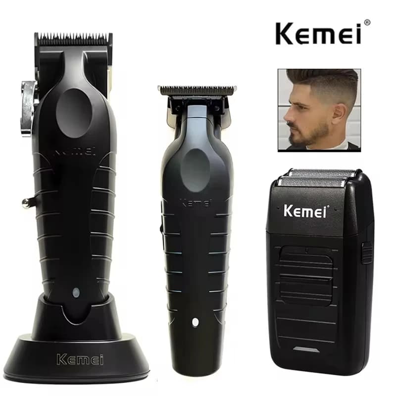 Kemei KM-2296 KM-2299 KM-1102 Kit de cortadora de pelo Afeitadora eléctrica para hombres Máquina cortadora de pelo Máquina para cortar cabello