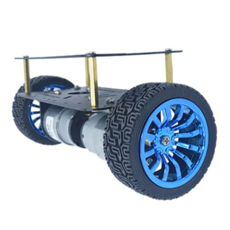 Kit de Chasis de coche Robot inteligente, Motor codificador de CC, 2 ruedas, 520, 370