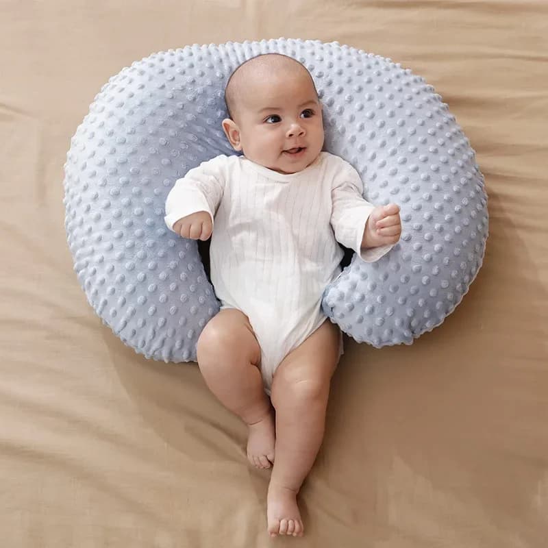 Almohada de lactancia suave y transpirable, cojín de soporte para la espalda de Color sólido, almohada de alimentación de bebé, ayuda de lactancia