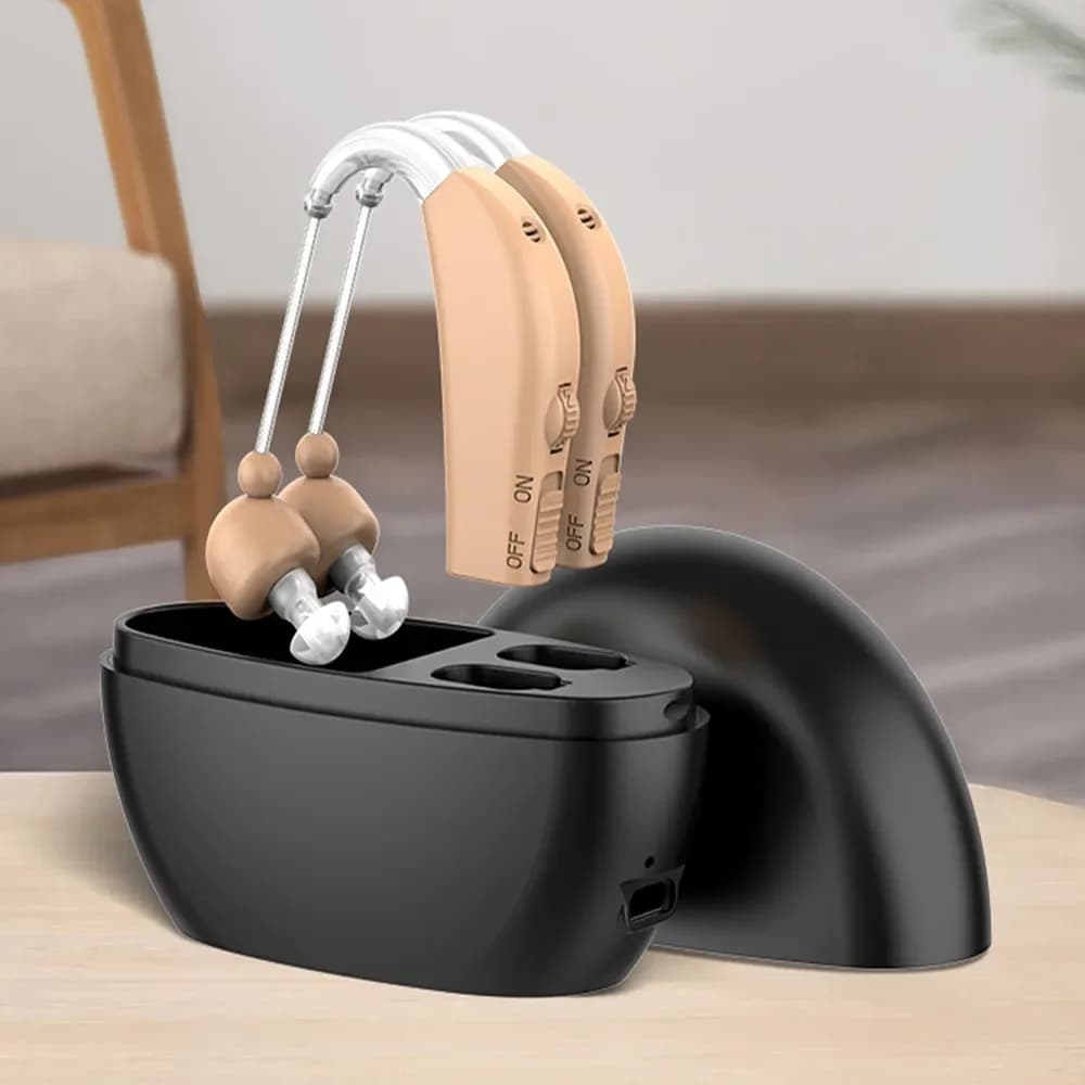 Audífono recargable portátil, amplificador de sonido, audífono magnético recargable para personas mayores, para sordos