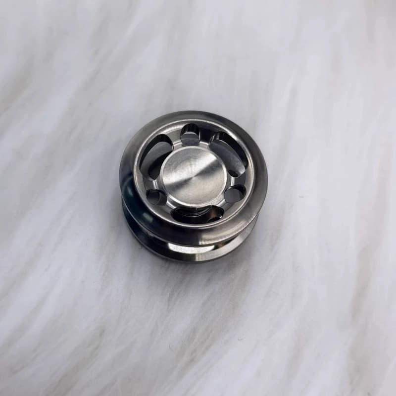 YH EDC Fidget Spinner Cerradura pulida Acero inoxidable Zircon Wash Ripple Lock R188 Modificación y piezas de repuesto de rodamiento.
