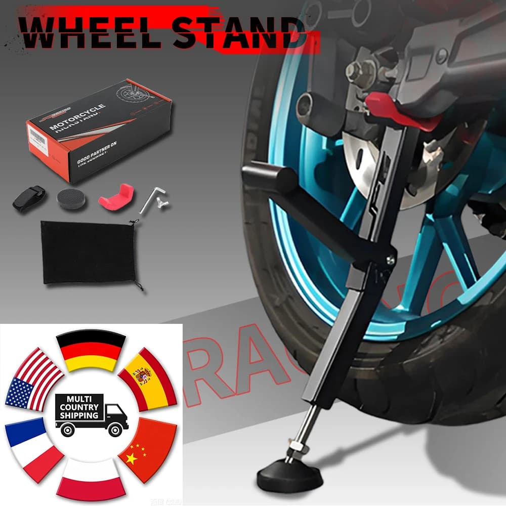 Soporte de elevación de ruedas para motocicletas, soporte portátil de un solo lado, soporte delantero y trasero, herramienta de reparación de