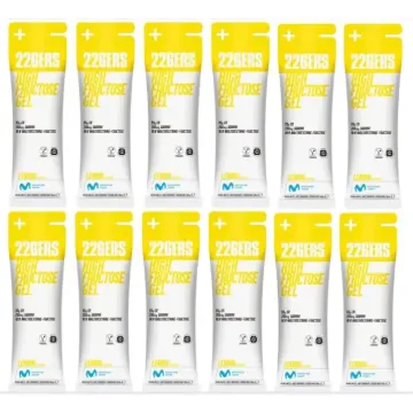 226ERS PACK 12 Geles High Fructose Sabor limón 80g - Gel Energético con fructosa