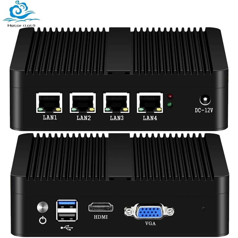 Mini PC Intel Celeron J1900 N2830 con dispositivo de firewall, 4 puertos NIC i225V i226V, 1 puerto HDMI, compatible con Pfsense y OPNsense como