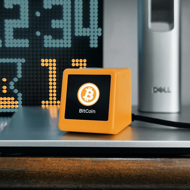 Rastreador de pantalla de precio de BitCoin en Stock, Ticker, Cryptocurrency en tiempo Real, dispositivo de escritorio, reloj meteorológico BTC ETH