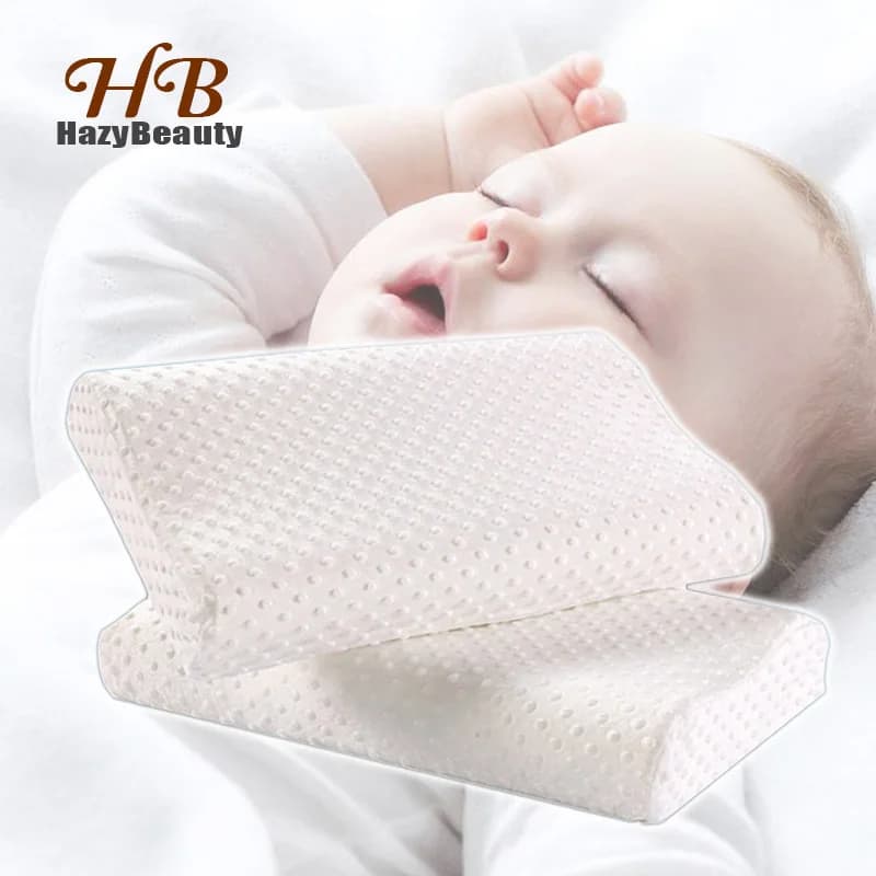 Almohada ortopédica de espuma viscoelástica para bebé, Protector de cuello, almohadas blancas de espuma viscoelástica para dormir, almohada de