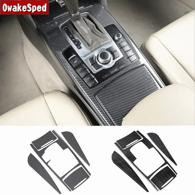 Cubierta Decorativa para el Panel de la Consola, Portavasos, para Audi A6 C6 2005-2011, Accesorios Interiores para Auto