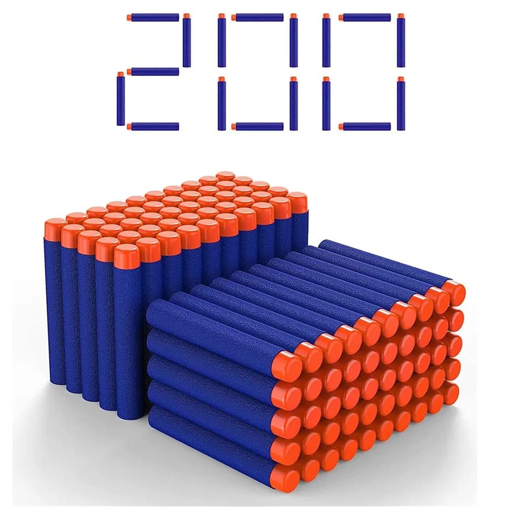 Más de 6 años, 7,2 cm, azul, 100 Uds. Para balas suaves Nerf, dardos de cabeza redonda, repuesto de esponja, dardos, pistola de juguete para niños,