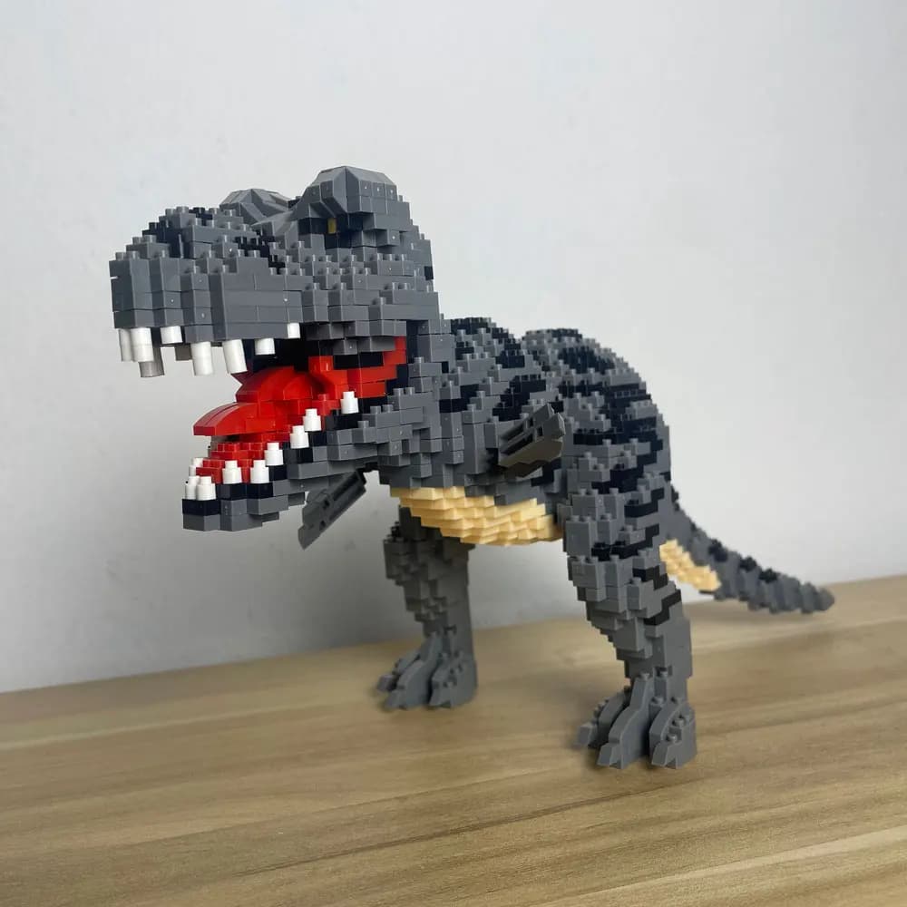 Tyrannosaurus Rex o Velocira dinosaurio modelos Micro Mini bloques de construcción para adultos rompecabezas juguetes regalos perfectos decoración