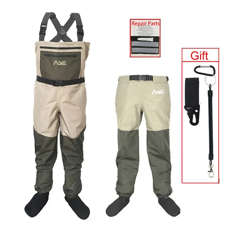 Botas de pesca con mosca, calcetines de neopreno, botas de pesca, pantalones para vadear, ropa de pesca y caza, zapatos de pesca en el pecho, monos