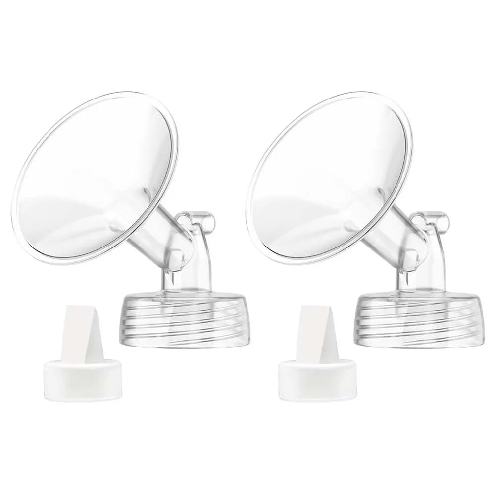 2 bridas y 2 válvulas de pico de pato compatibles con la bomba Spectra S1 S2 9 Plus, accesorios de repuesto para extractor de leche