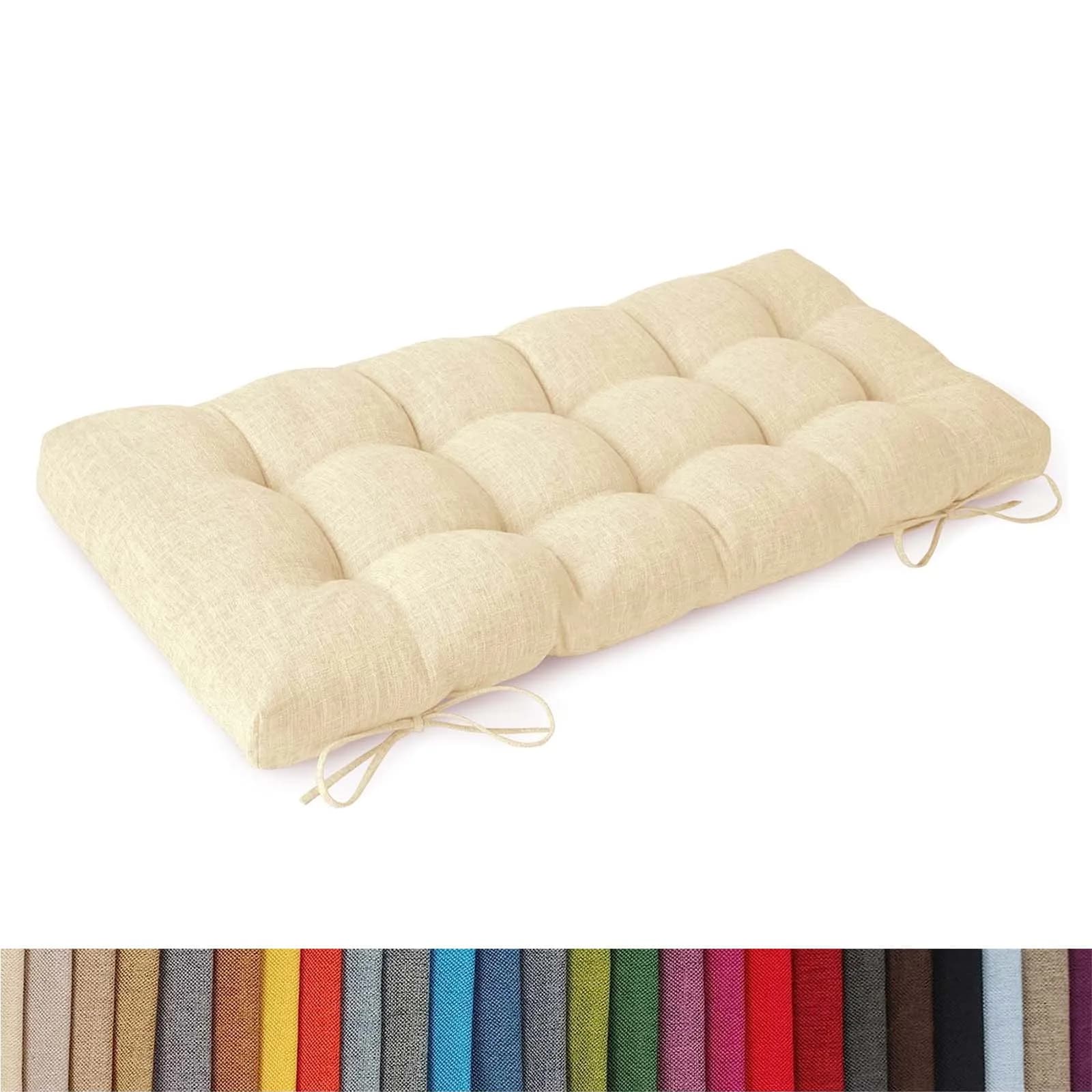 Almohadillas para asiento de ventana salediza con dos correas, cojín de banco personalizado, asientos largos para silla, almohadillas para Patio,