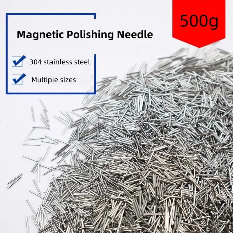 500G 304 pasadores de pulido de acero inoxidable medios vaso magnético pulidor herramientas de joyería acabado giratorio agujas de pulido de acero