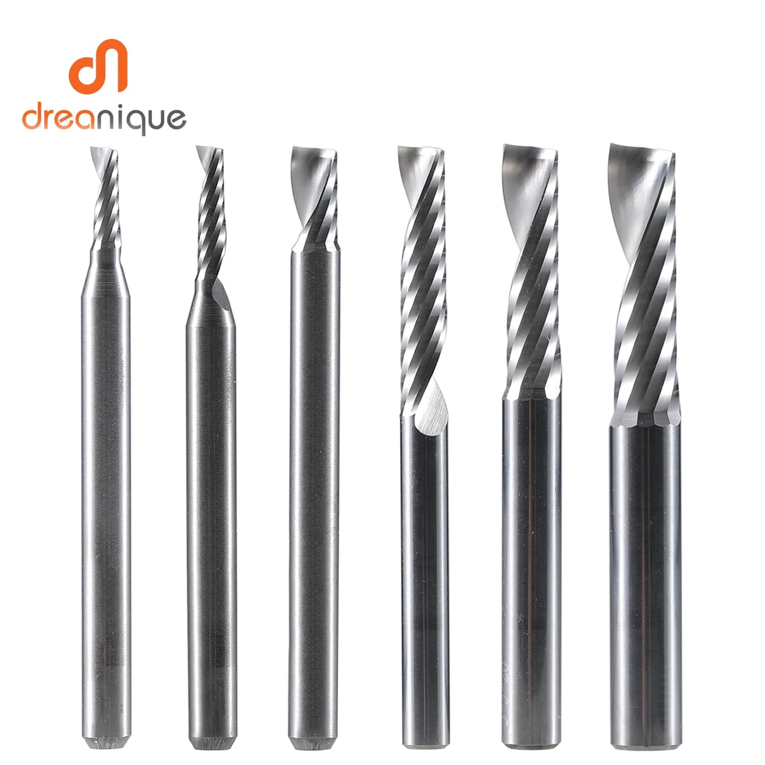 1 ud. Fresa espiral de un solo filo AAAAA para aluminio, grabado 3D y tallado, para carpintería, acrílico y fresado de ACM