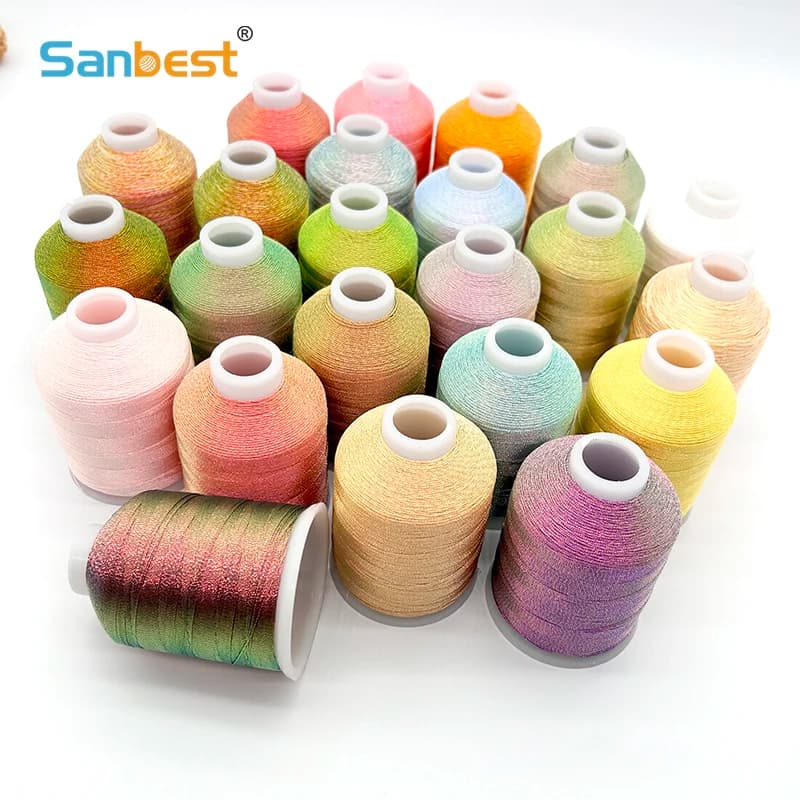 Sanbest Super camaleón RainbowTatting hilo de tejer hecho a mano DIY 3 6 9 hebras pulsera hilo de puntadas