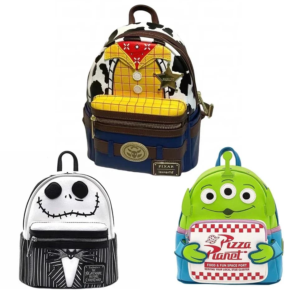 Toy Story, bolso de hombro con doble correa para mujer, bolso de PU, mochila de alta calidad con dibujos animados, bolso escolar para niños, regalo