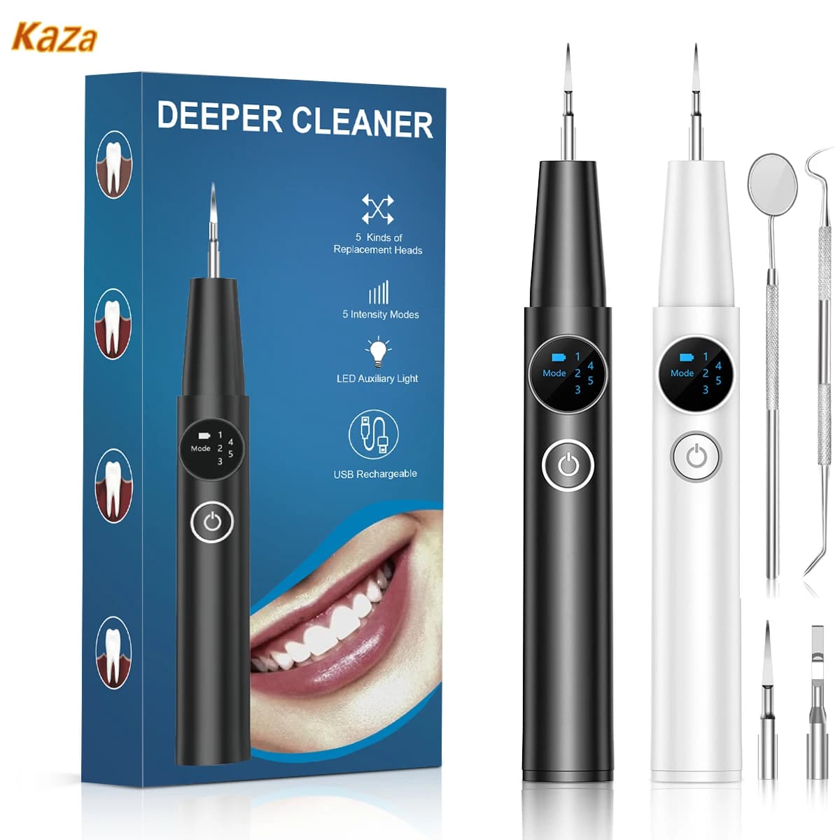 Removedor de Sarro Dental Eléctrico Ultrasónico, Eliminador de Cálculos Dentales, Eliminador de Placa para Dientes, Removedor de Sarro