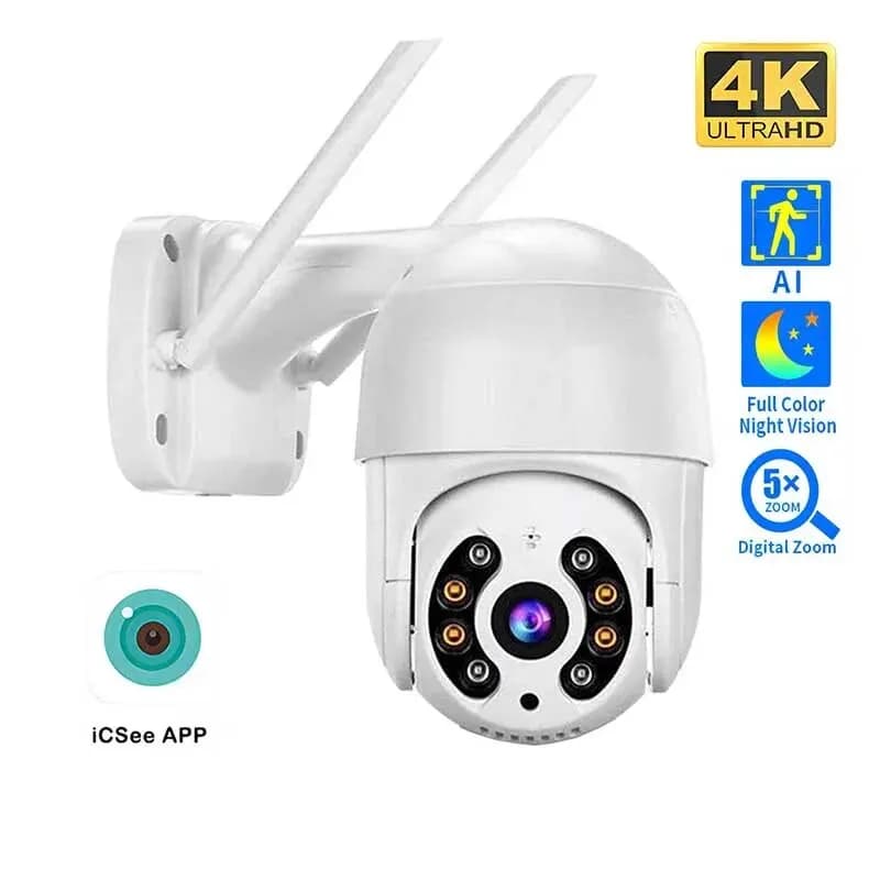 Cámara IP de 8MP 4K, domo de velocidad de 5MP, seguimiento automático, cámara PTZ, hogar inteligente, cámara inalámbrica WIFI para exteriores,