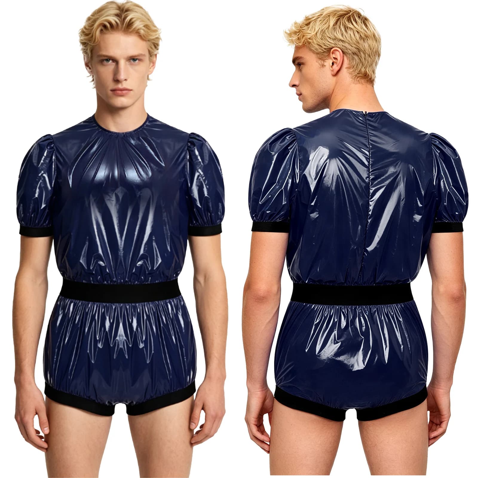 Traje de Baño Impermeable y Brillante para Hombres y Mujeres, Cubrepañal Lavable a Prueba de Fugas, Mono Adaptativo para Personas Mayores y con
