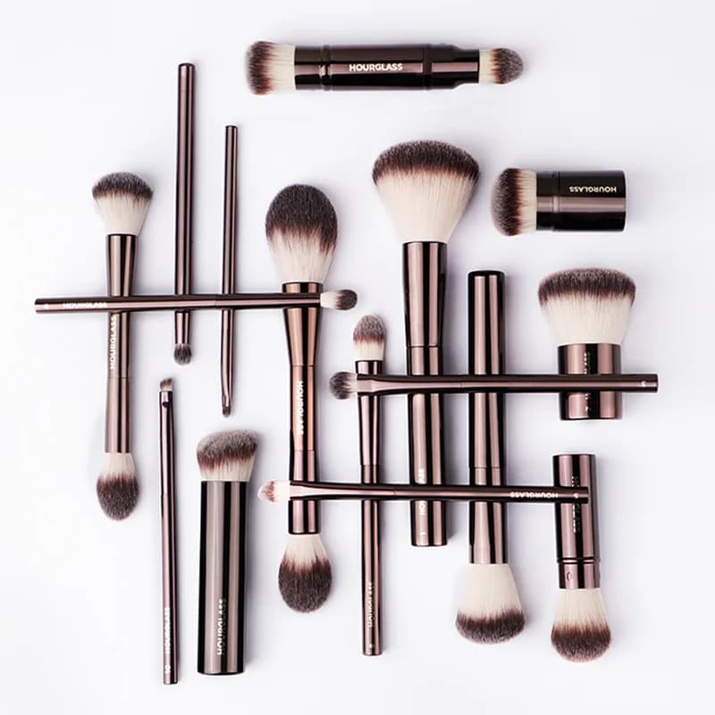 Hourglass-brochas de maquillaje en polvo, base correctora, colorete, bronceador, sombra de ojos, delineador de ojos, brocha para esculpir