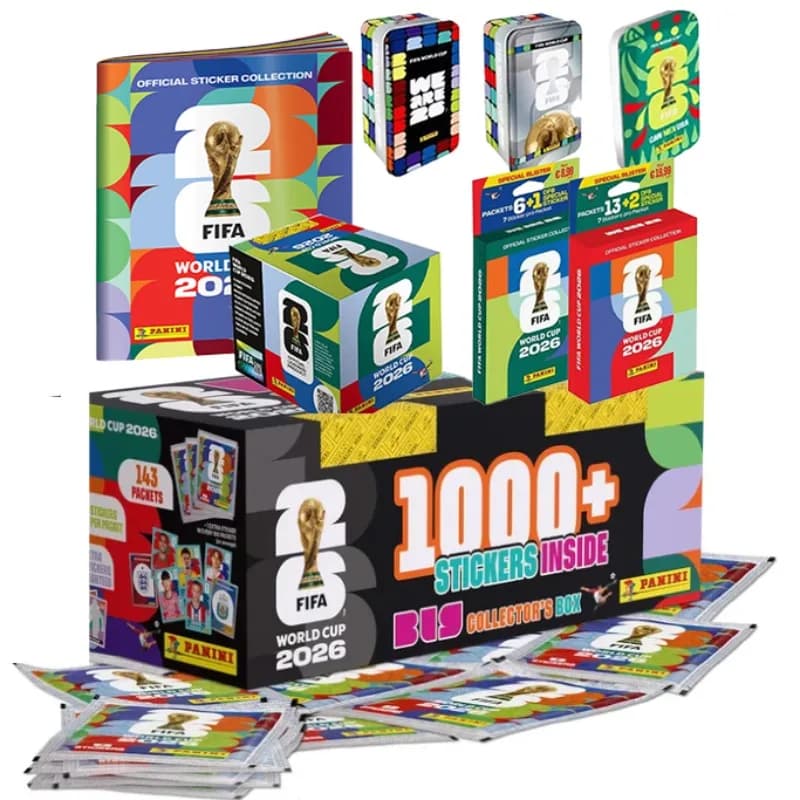 Pegatinas Originales de la Copa Mundial FIFA Panini 2026, Versión Internacional, Coleccionables de Fútbol Limitados, Recuerdo Raro, Regalo Navideño
