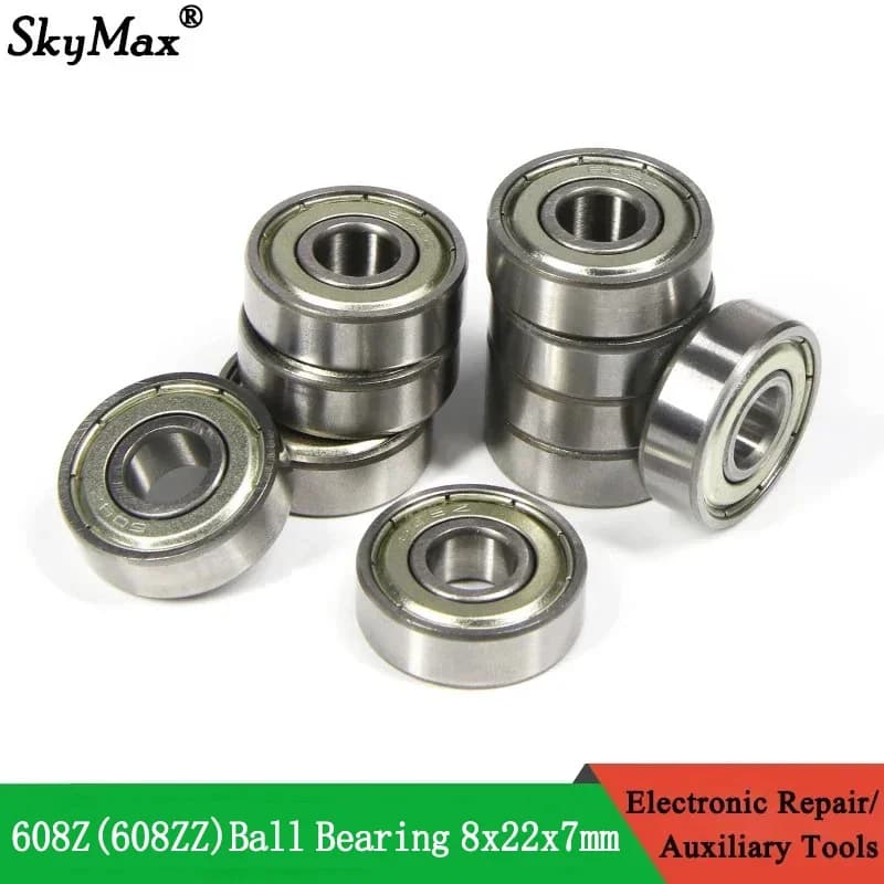 Rodamientos de bolas 608Z 608ZZ ABEC-7 ranura profunda 8x22x7mm Mini rodamiento de bolas de acero al carbono para monopatín Scooter piezas de