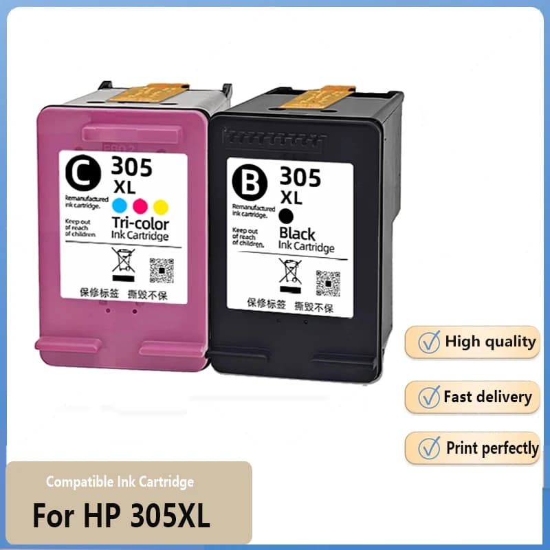 Cartucho de tinta 305XL Compatible con HP 305 XL DeskJet 2700 2710 2720 2721 2722 2730 4120 4110 4130 4134 1210 2320 Envy 6020