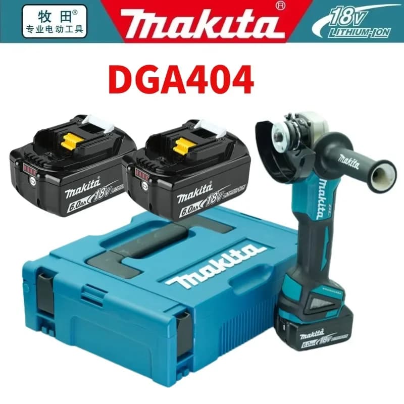 Amoladora Angular Eléctrica de Litio sin Escobillas Makita 18V 125 DGA404, Máquina de Corte Recargable, Pulidora de Alta Potencia