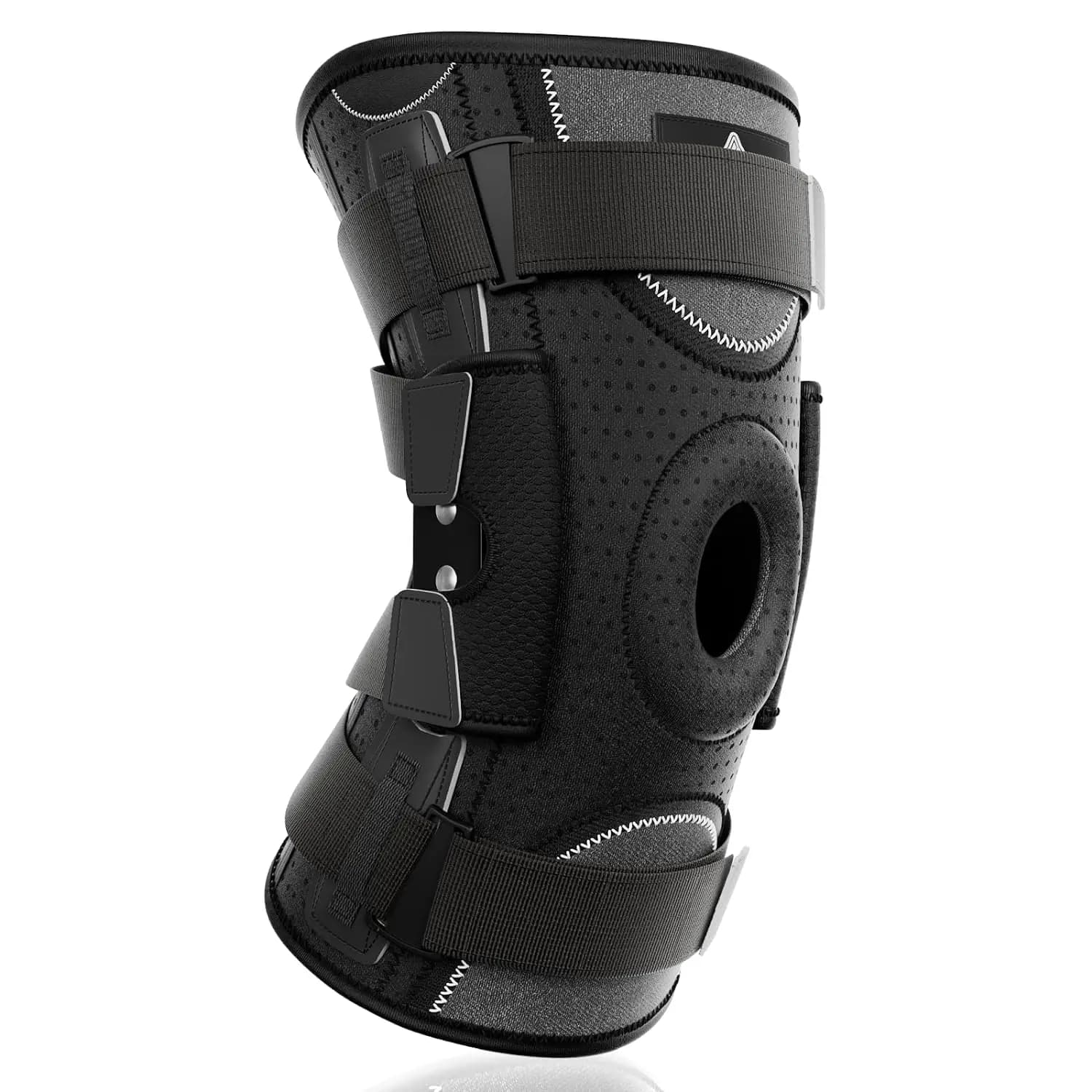 NEENCA Rodillera con bisagras Soporte para el dolor de rodilla con estabilizadores laterales y almohadilla de gel Artritis Desgarro de menisco Alivio