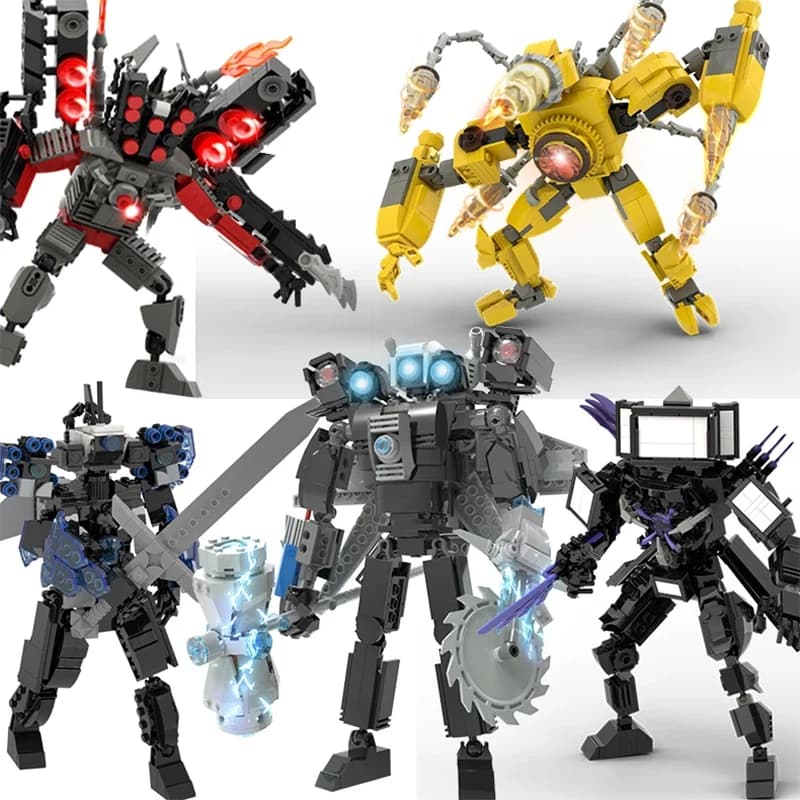 MOC Skibidi-Juego de bloques de construcción para inodoro para niños, modelo Titan Cameraman Speakerman, juguetes clásicos para niños, regalos de