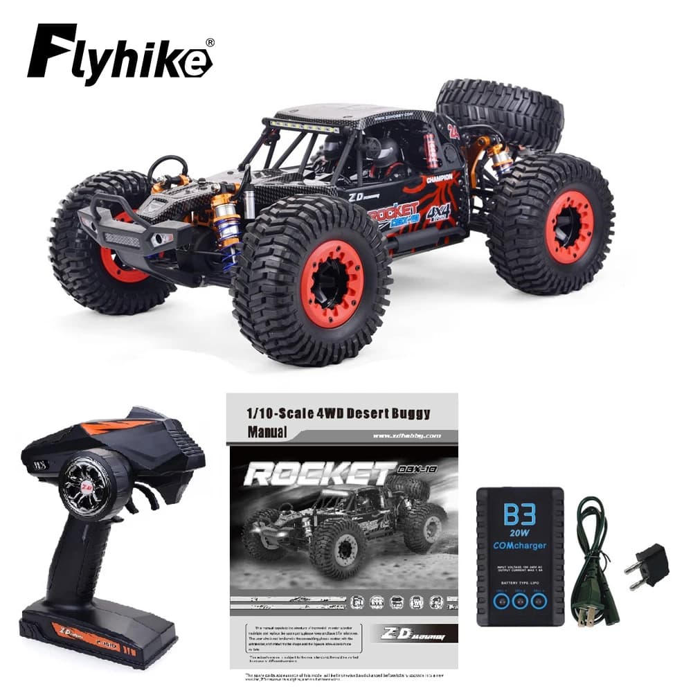 ZD Racing DBX 10 1/10 4WD 2,4G camión desierto coche sin escobillas vehículo todoterreno de alta velocidad 80 KM/h Control remoto coche del desierto